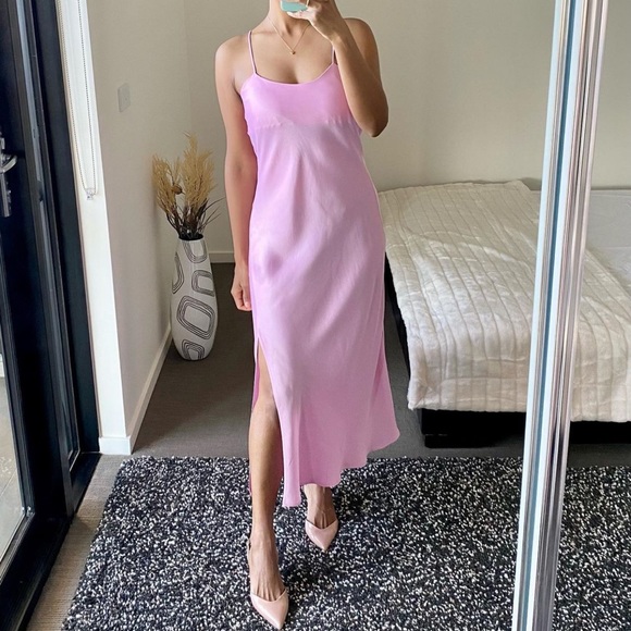 Zara blush satin slip dress - Picture 11 of 16